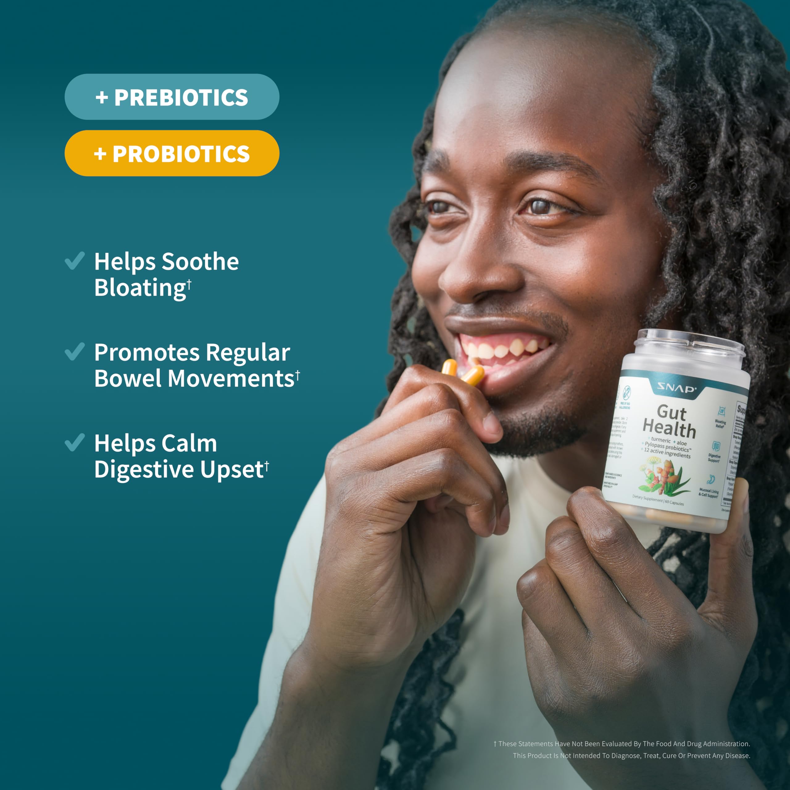 Illustration of prebiotics and digestive enzymes