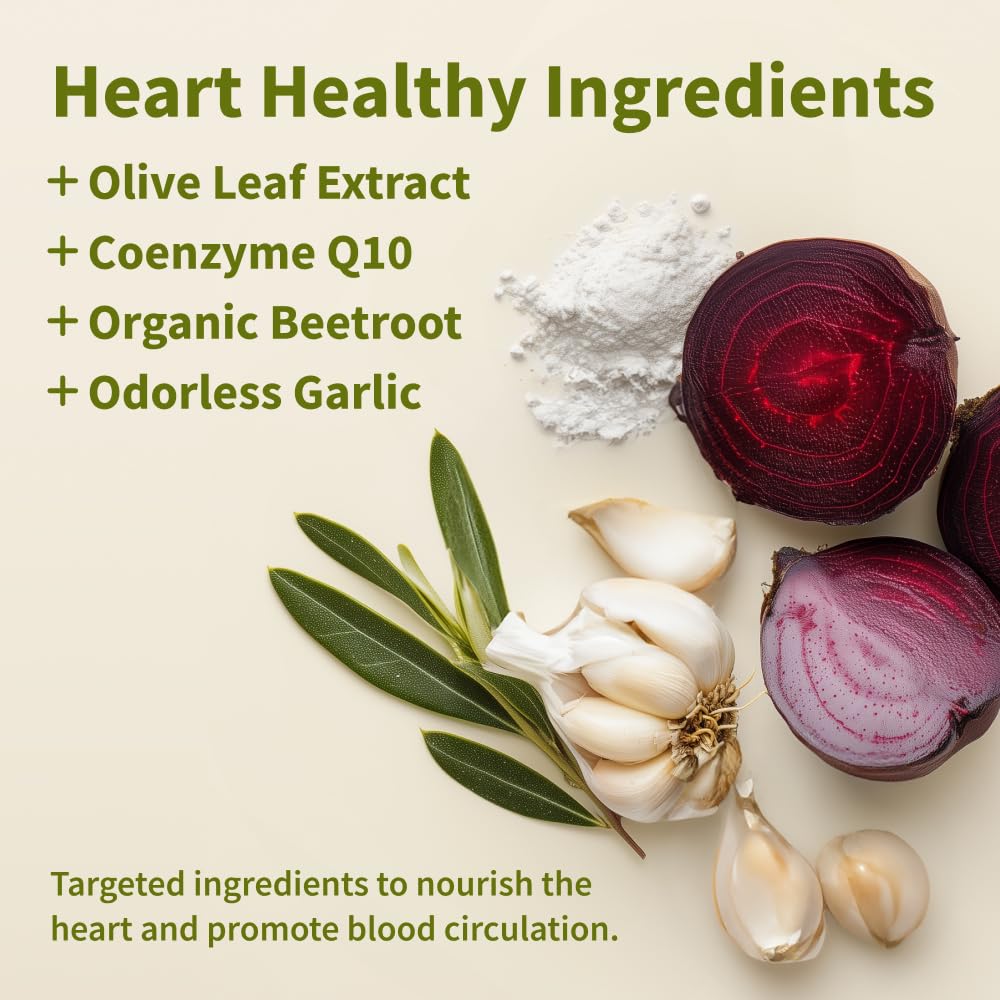 Organic beetroot powder and turmeric ingredients for heart health
