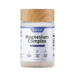 Bottle of Snap Supplements 3-in-1 Magnesium Complex 60 capsules