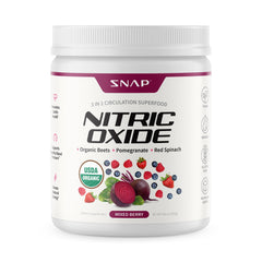 Jar of Snap Supplements Organic Beet Root Nitric Oxide Powder 8.8 oz