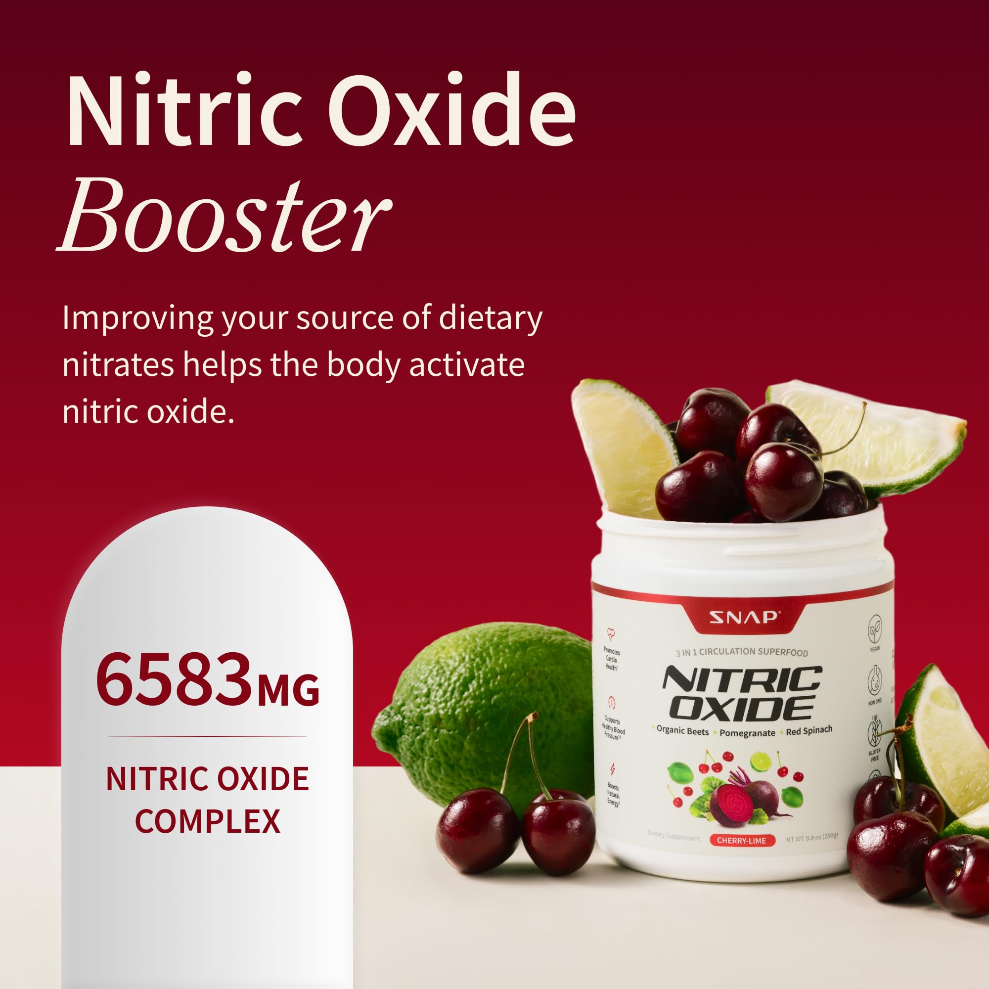 Product label displaying ingredients and certifications
