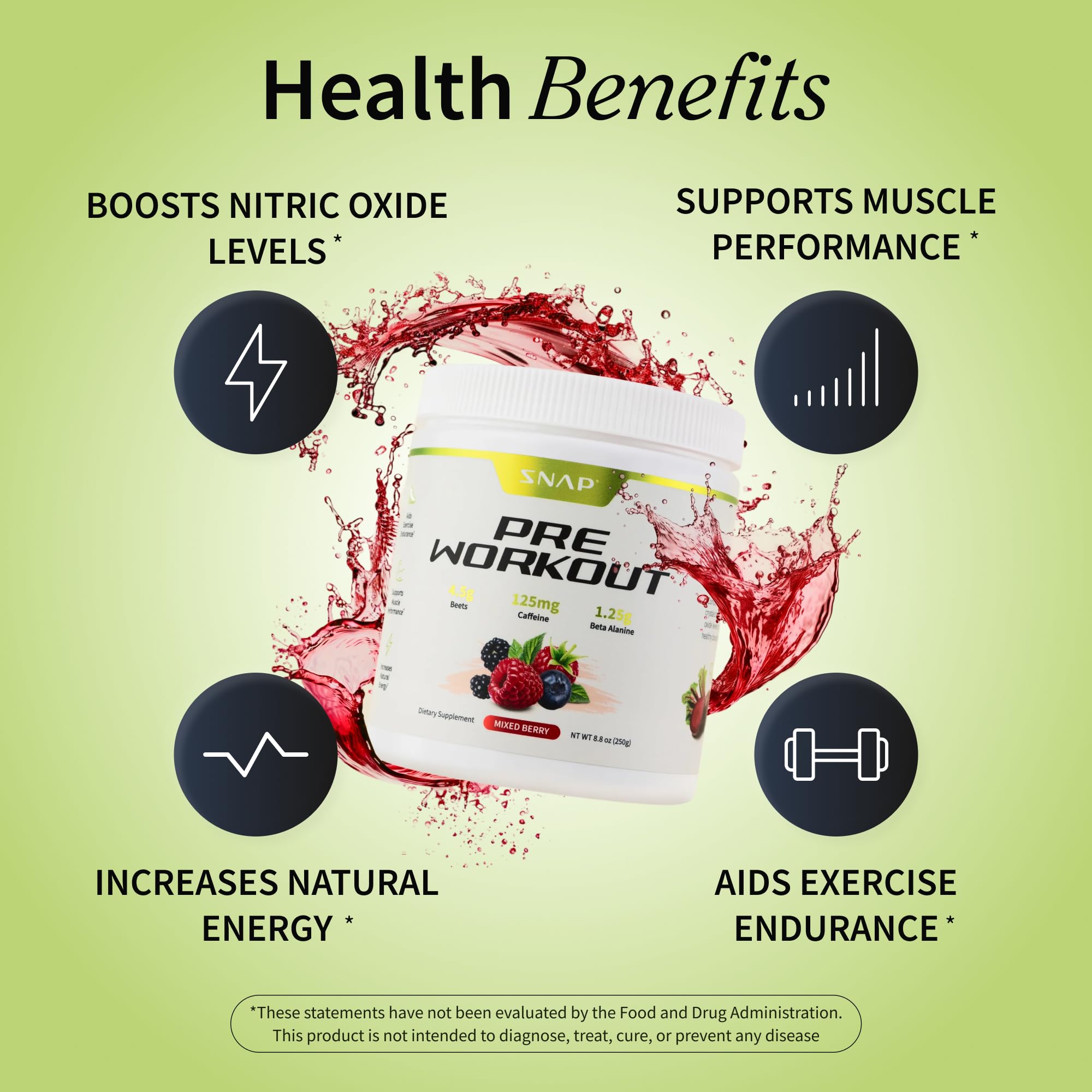 Snap Supplements beet root powder mixing glass demonstrates quick dissolve before training