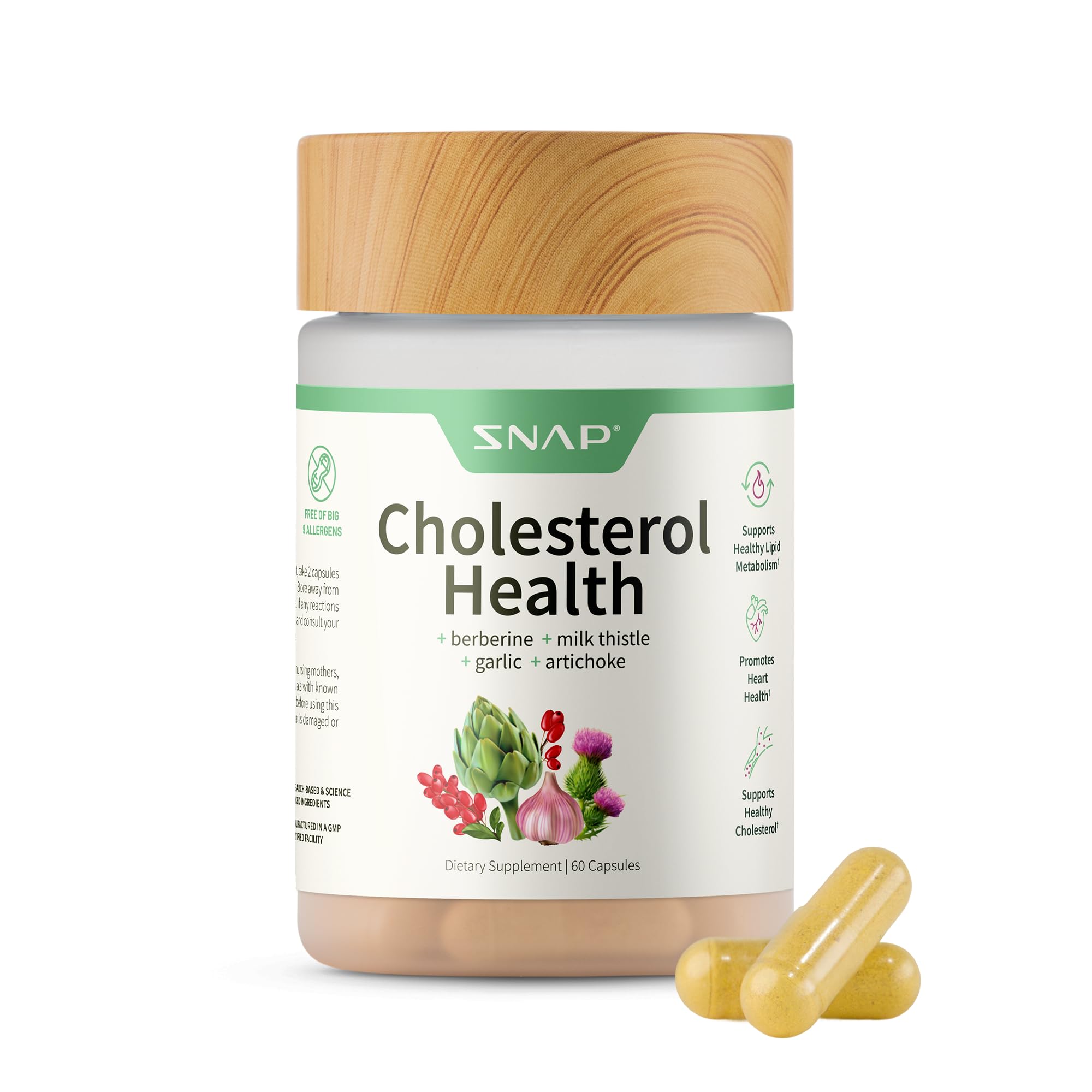 Hero image of Snap Supplements Cholesterol Health bottle