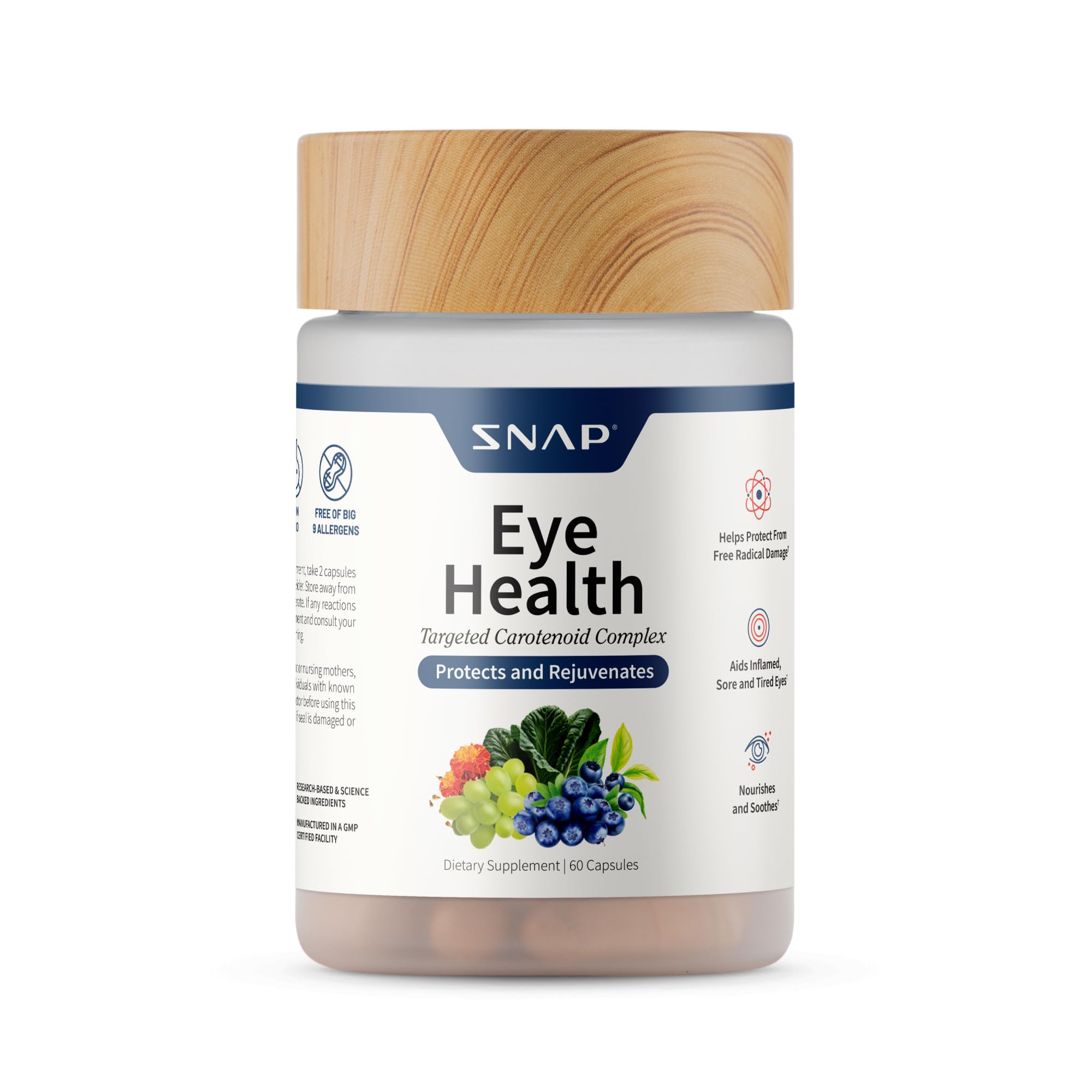 Bottle of Snap Supplements Eye Health Capsules