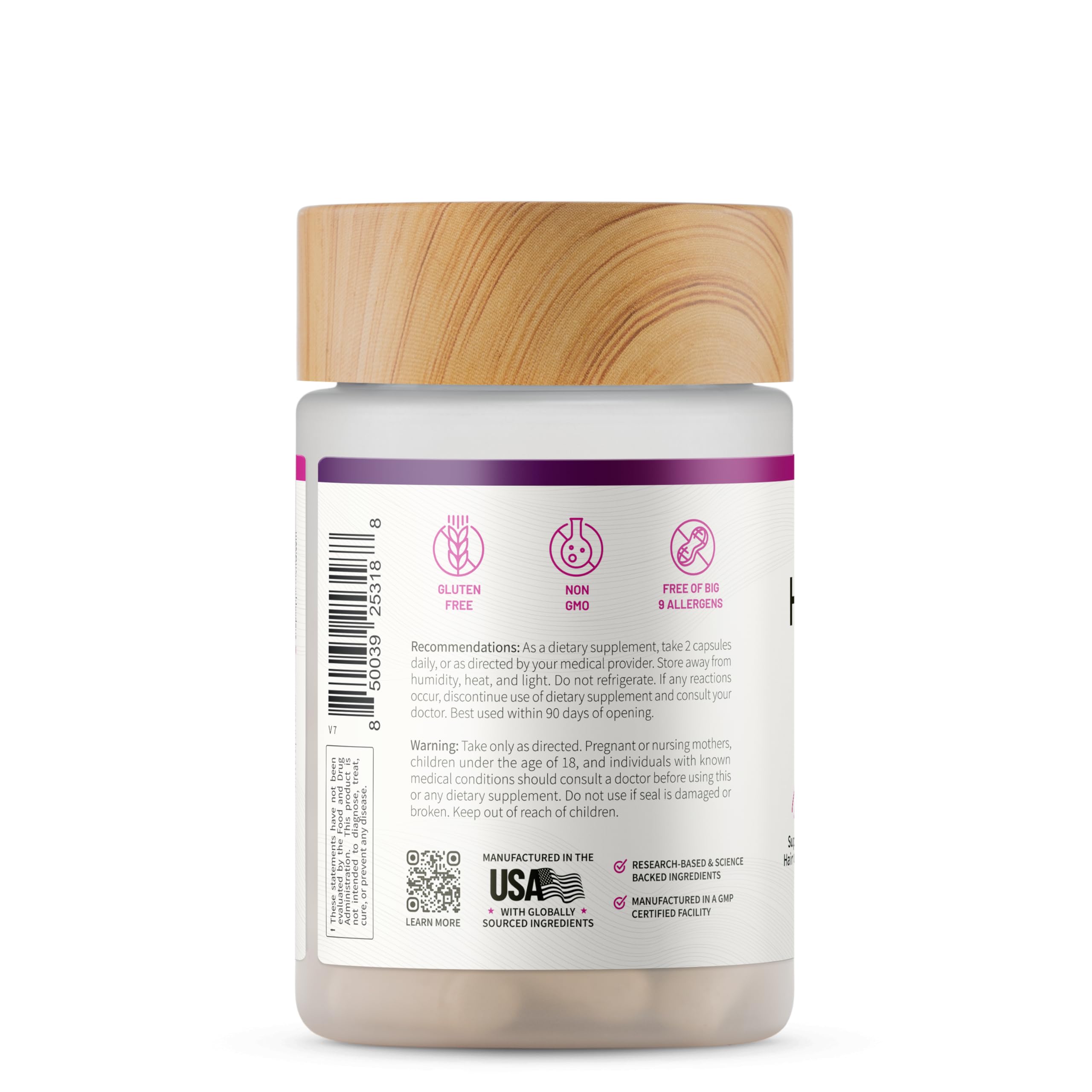 Product on white background showing 60 capsules