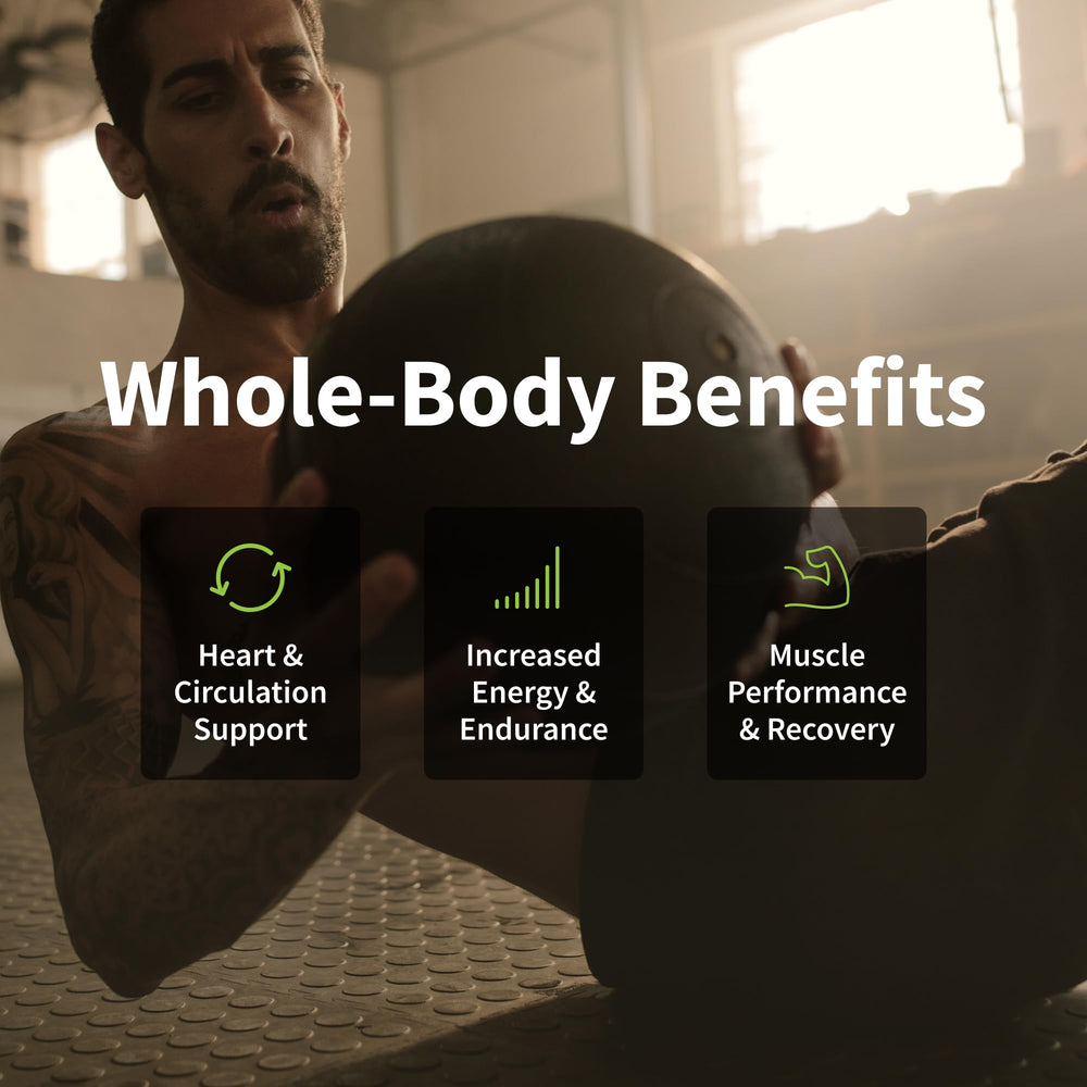 Active lifestyle athlete holding the L-Arginine capsule bottle