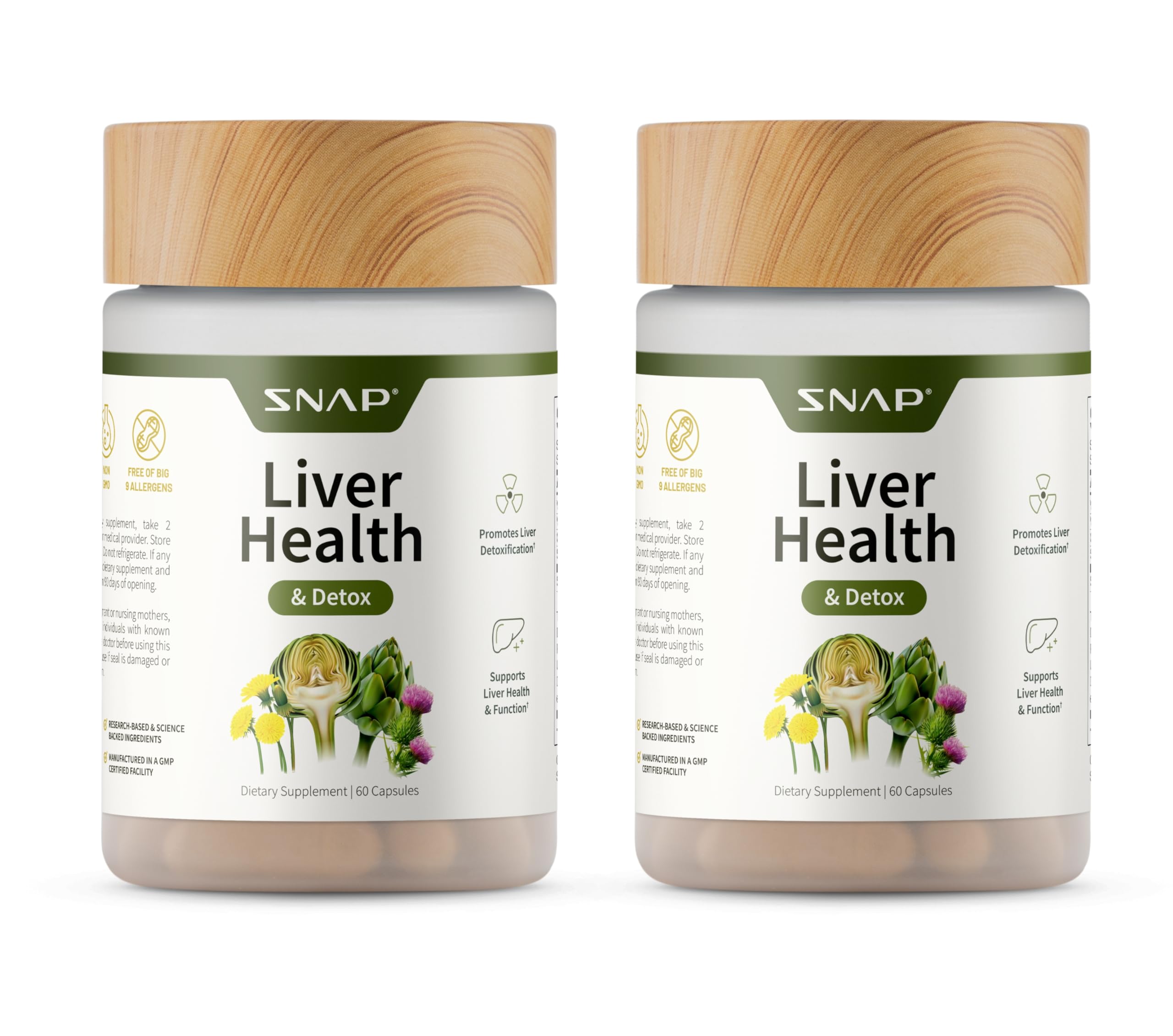 Snap Supplements Liver Health & Detox bottle front view