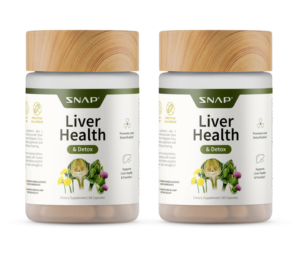 Snap Supplements Liver Health & Detox bottle front view