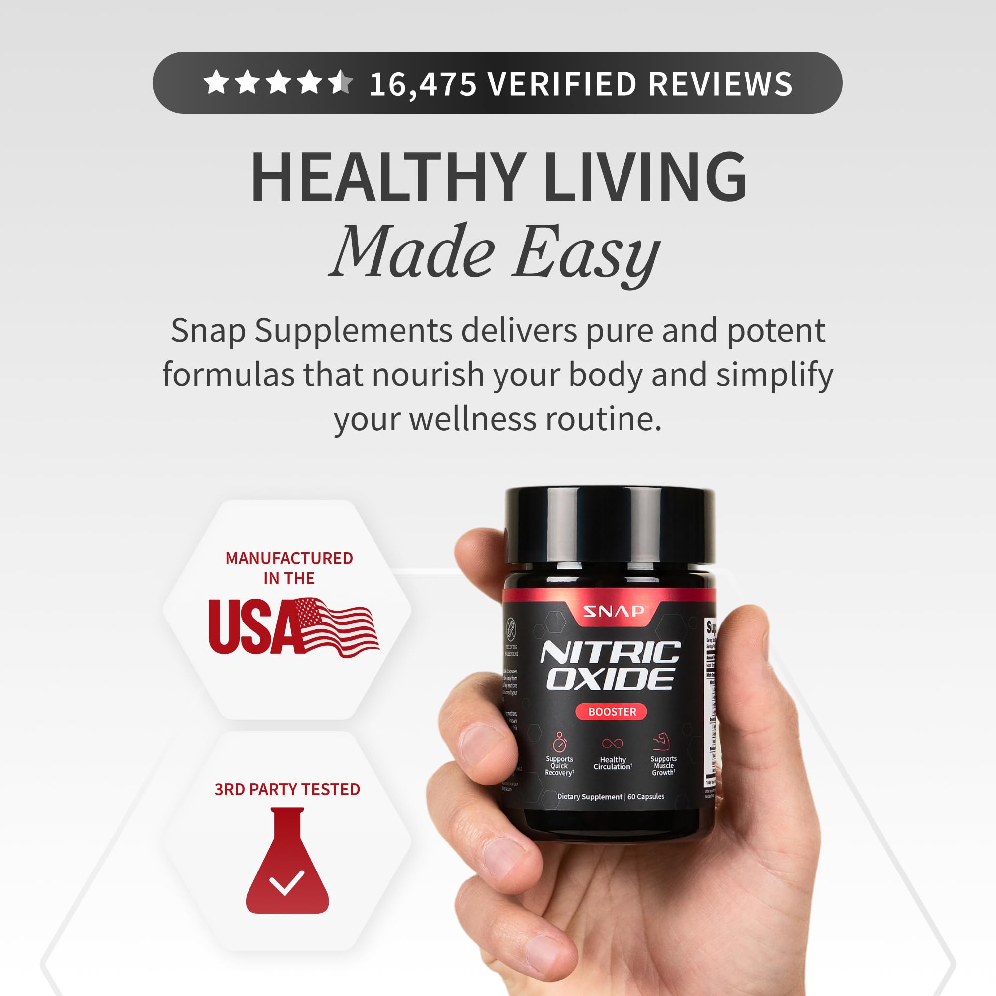 Active lifestyle imagery for energy and recovery