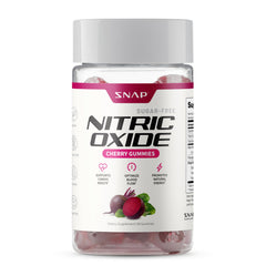 Bottle of Snap Supplements Nitric Oxide Beet Root Gummies Cherry flavor