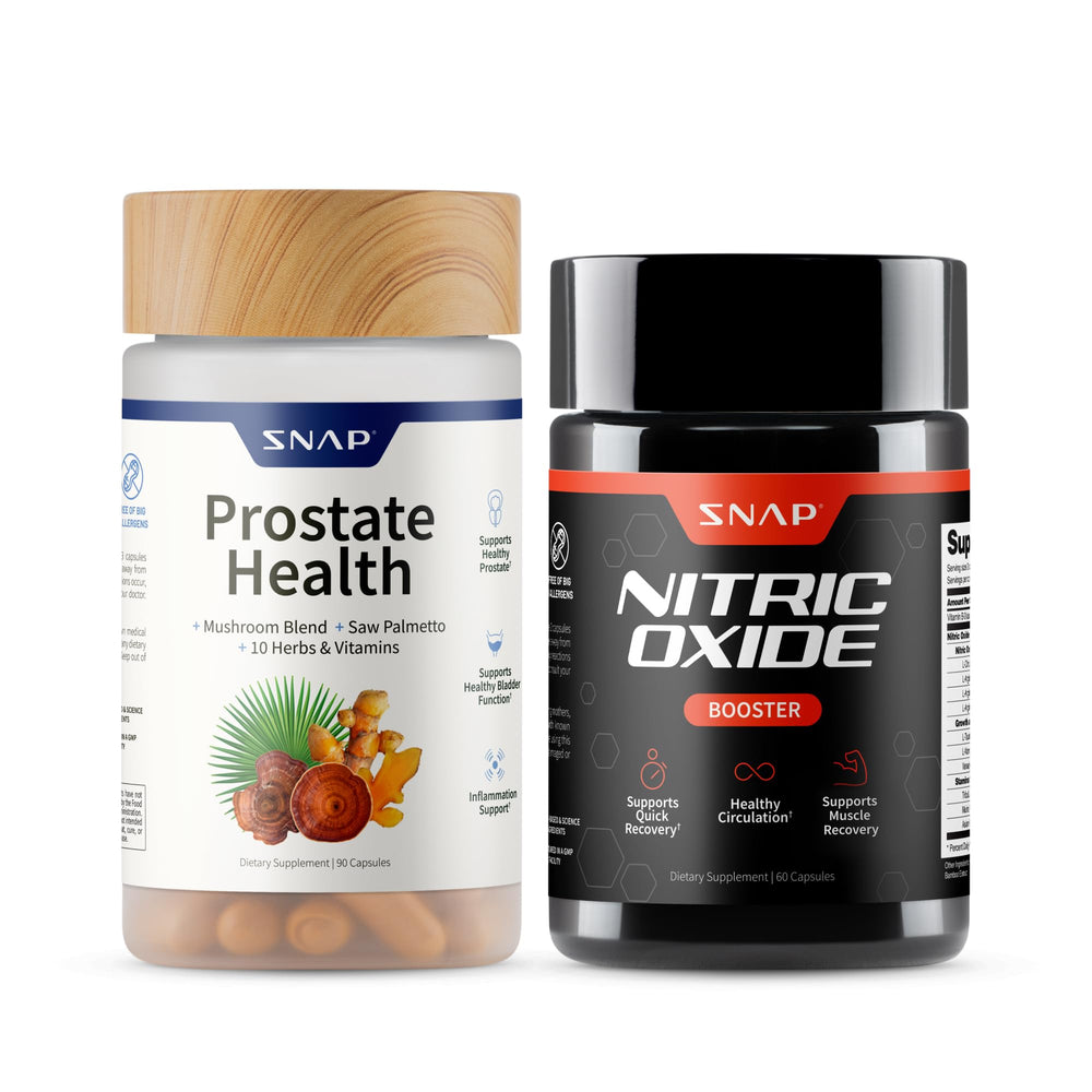 Front view of Snap Supplements Nitric Oxide Bundle for Men