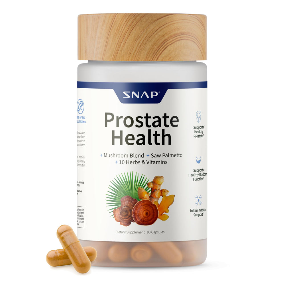 Snap Supplements Prostate Health bottle and packaging