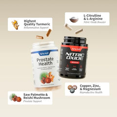 Nitric Oxide Booster bottle with ginseng root on label