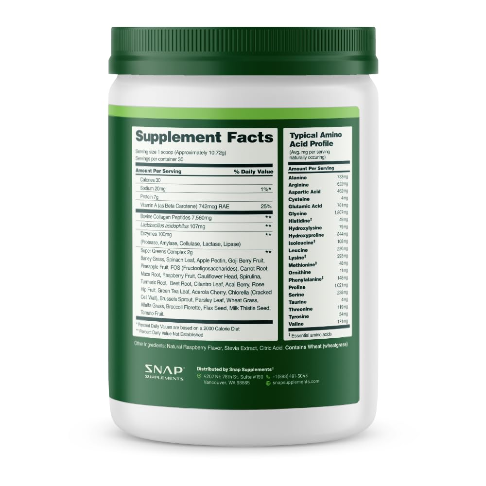 Immune support concept with greens powder