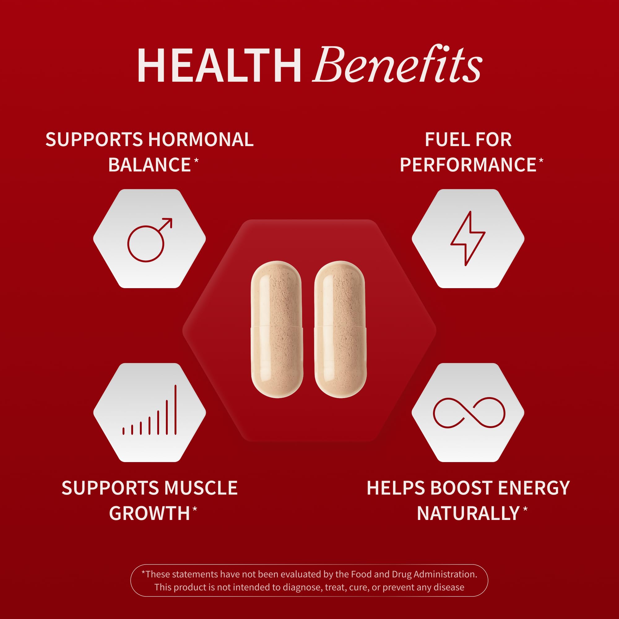 Snap Supplements testosterone booster packaging communicates natural, plant-based vitality.