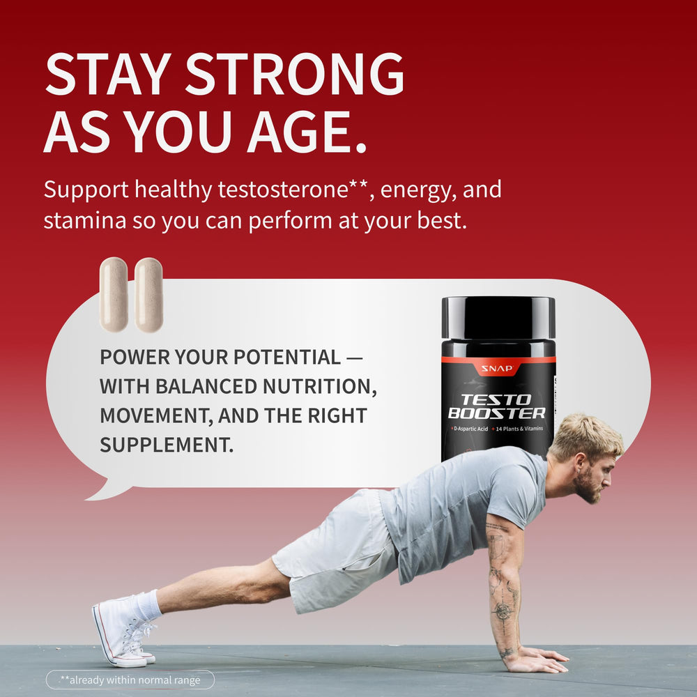 Snap Supplements testosterone booster pictured during a workout signals exercise-friendly support.