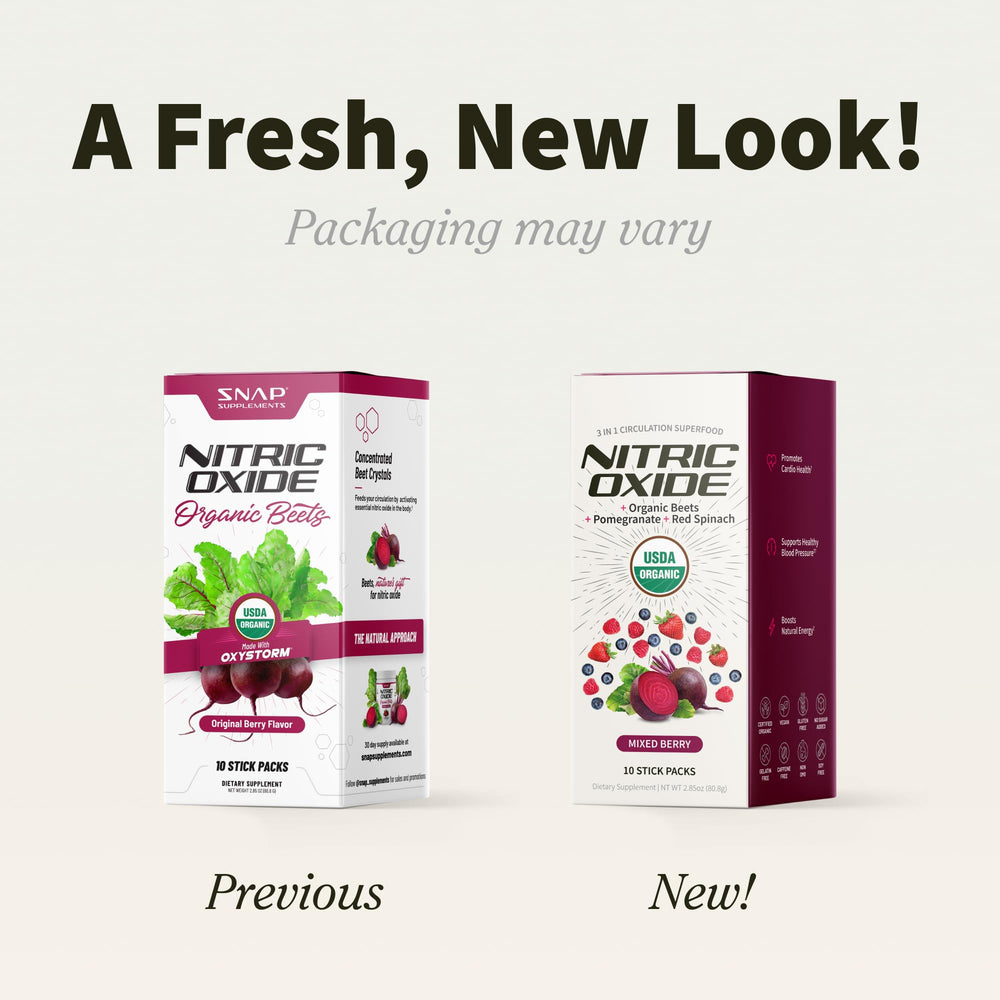 Front view of Snap Supplements Beet Root Nitric Oxide packaging