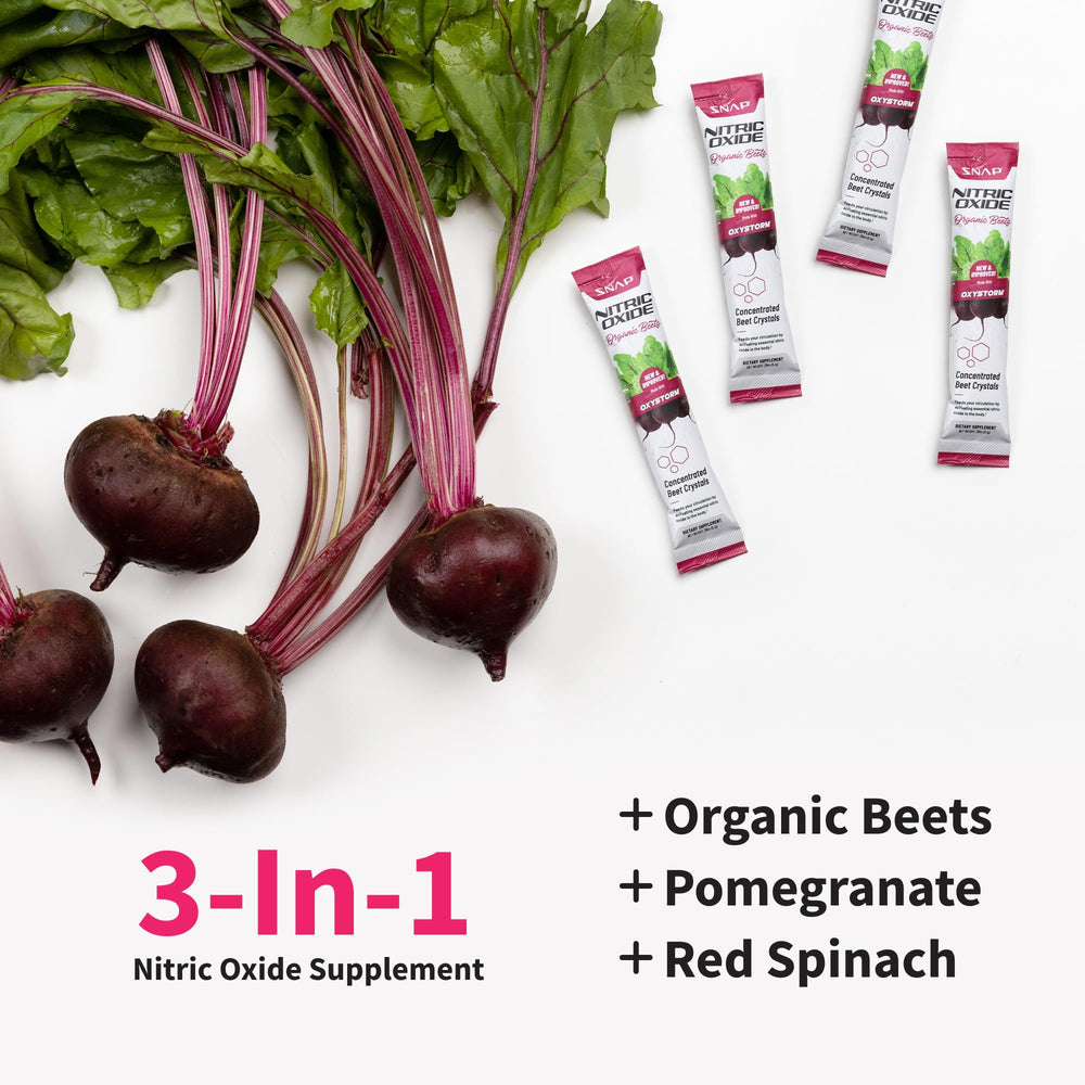 USDA Organic label on Snap Supplements Beet Root Nitric Oxide bottle