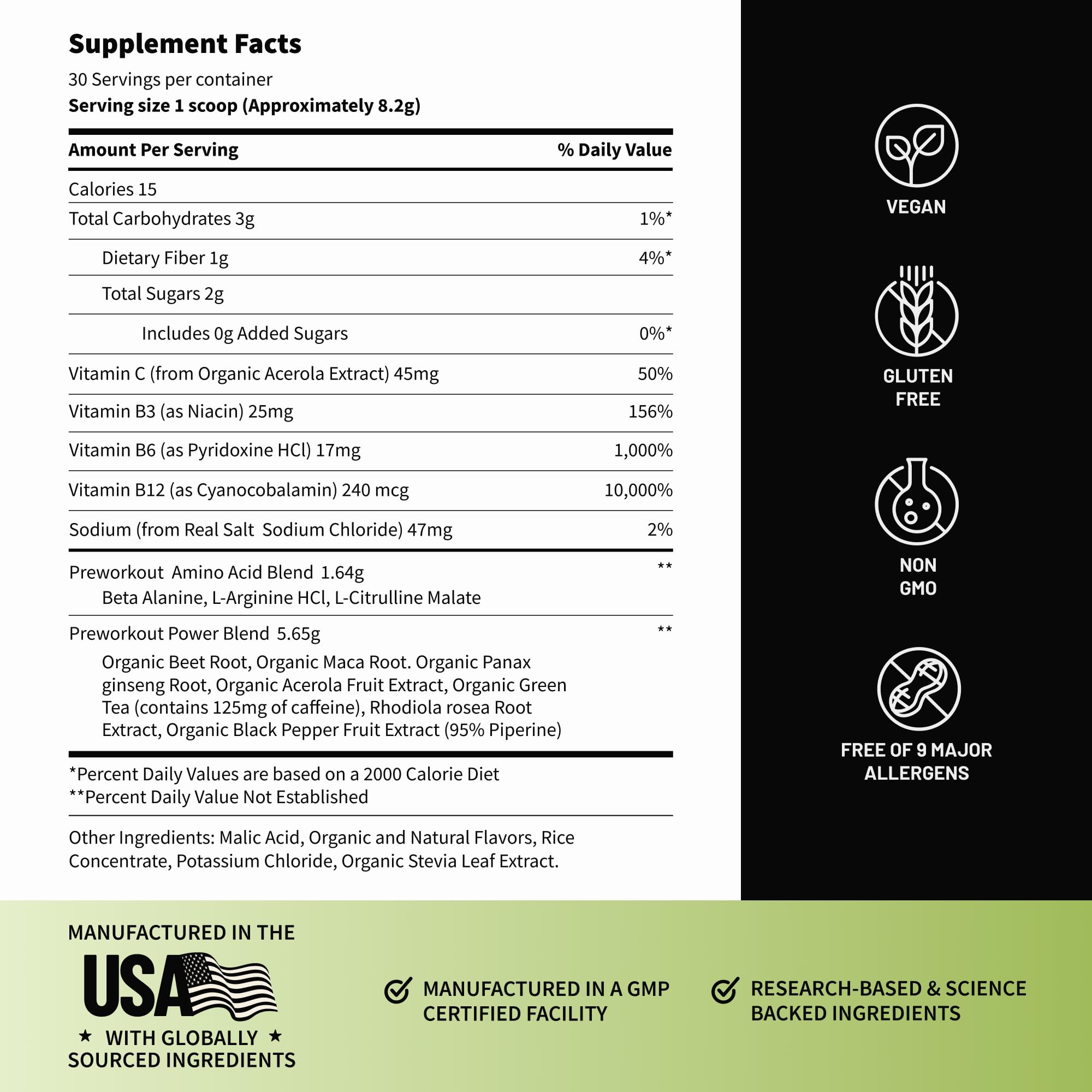 Snap Supplements vegan non-GMO gluten-free symbol communicates allergen safety