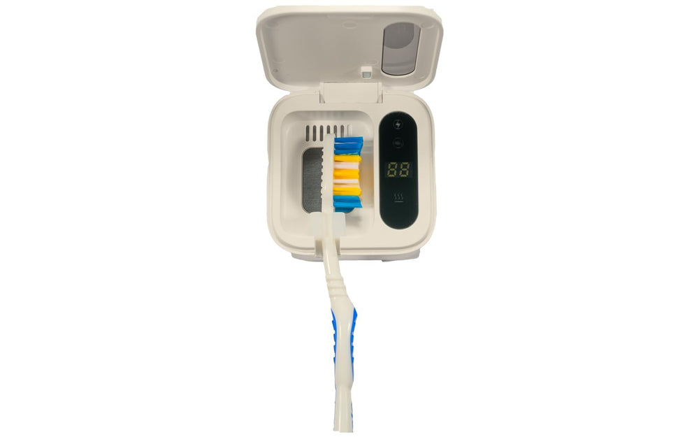 Universal toothbrush compatibility inside the sanitizer