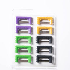 Close-up of SNAWOP polishing strips being held