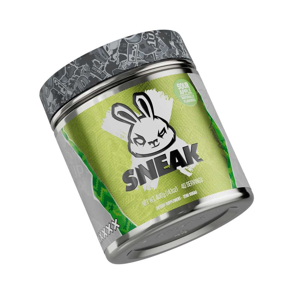 SNEAK Sour Apple Energy Drink Powder canister with 40 servings (hero image)