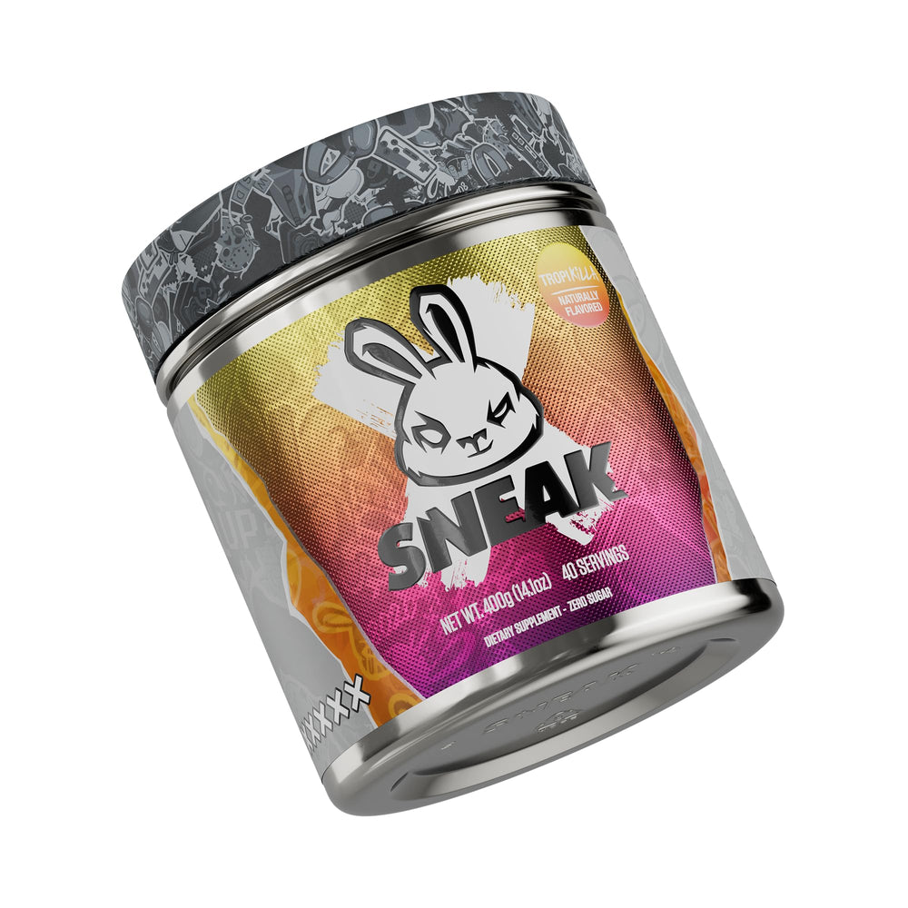 SNEAK Tropikilla powder tub ready for a sugar-free energy boost.