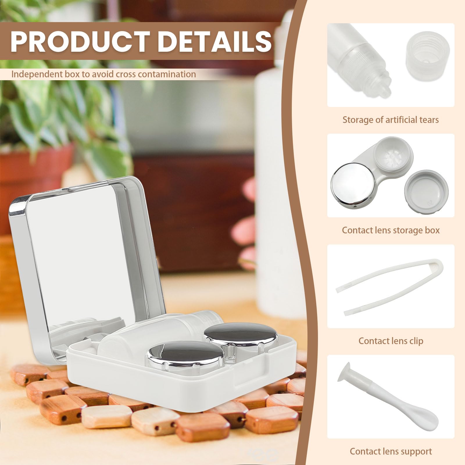Safety buckle cover and leak-proof lid on the mirror case