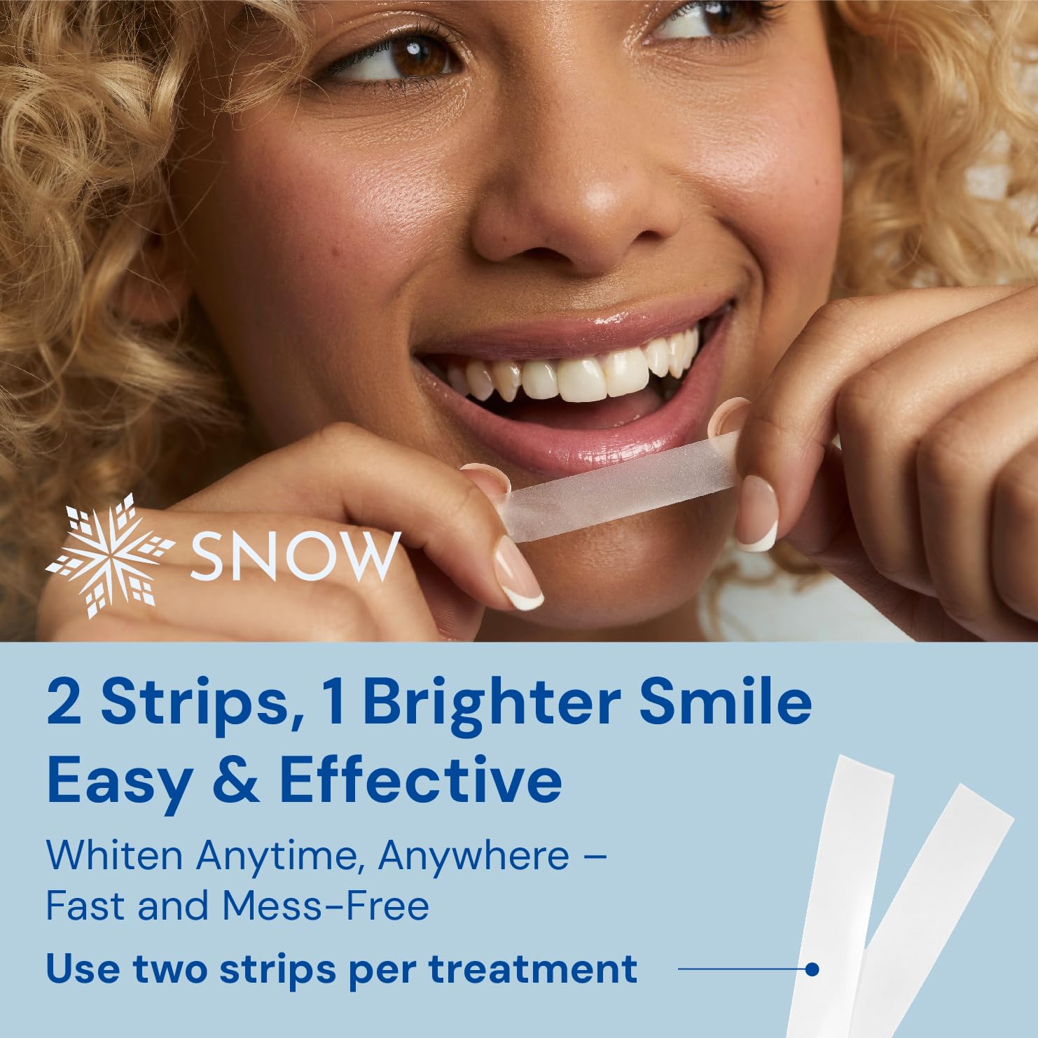 Back view of SNOW Diamond strips packaging