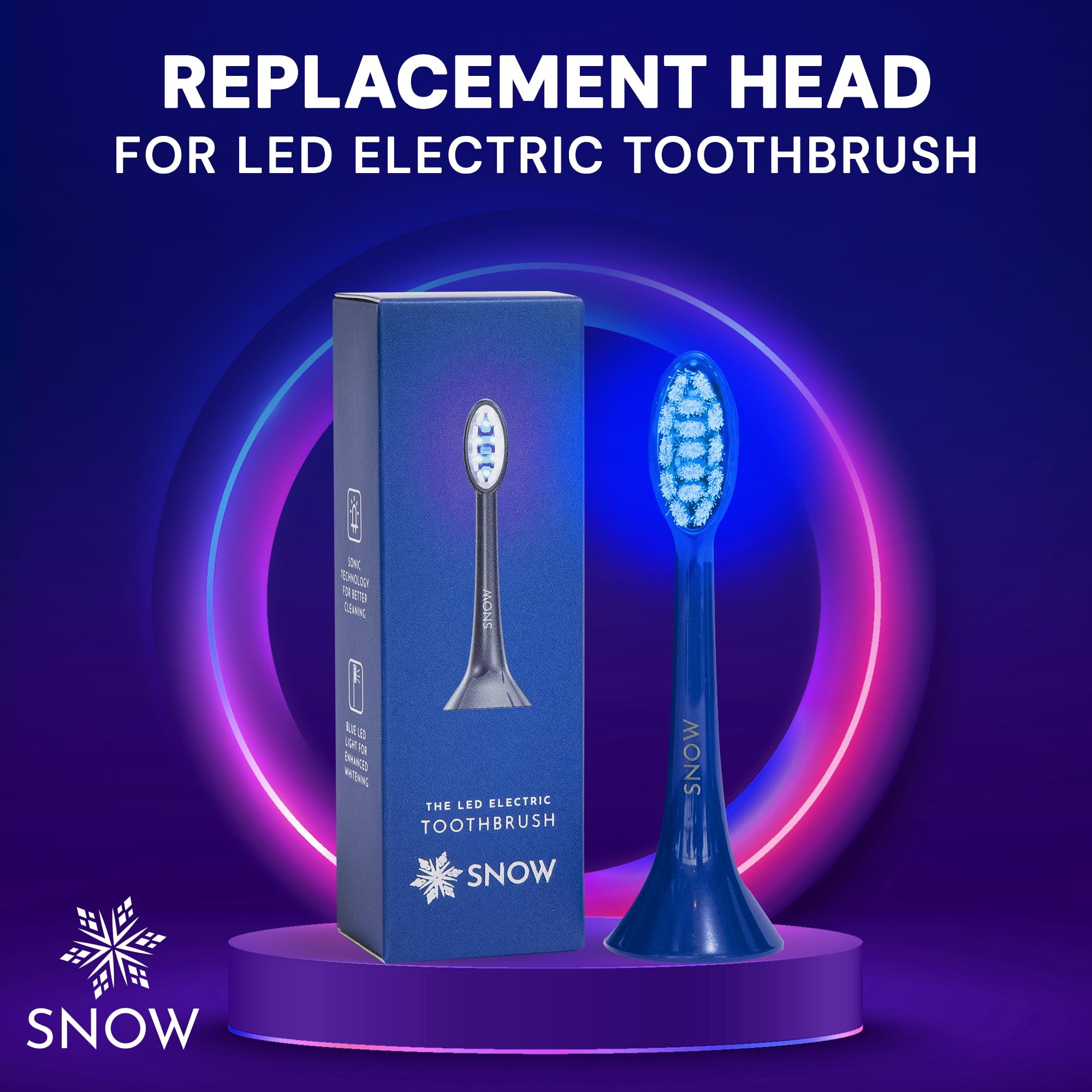 SNOW Gen 1 replacement head with blue LED whitening light