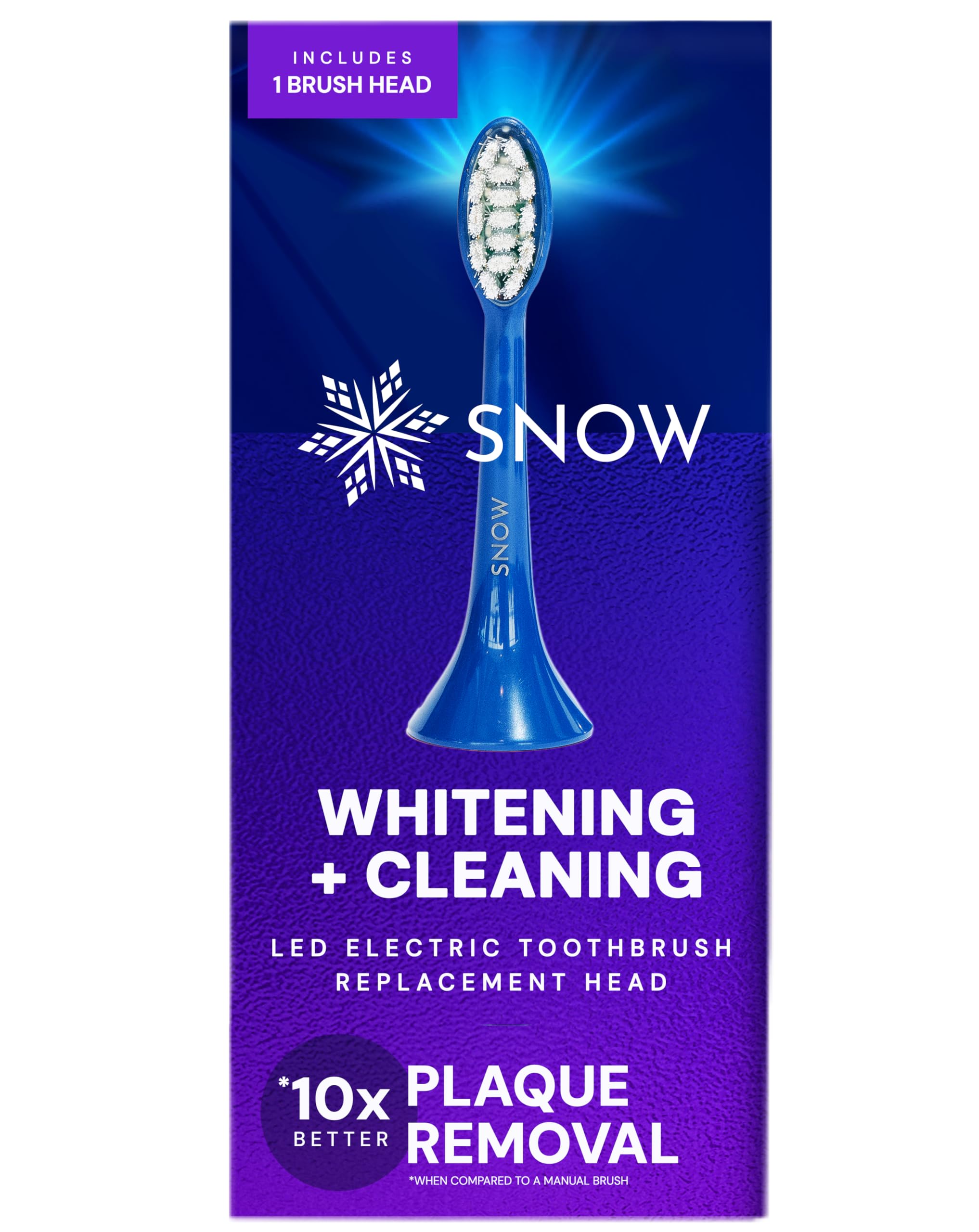 Soft-bristle SNOW Gen 1 replacement heads for sensitive teeth