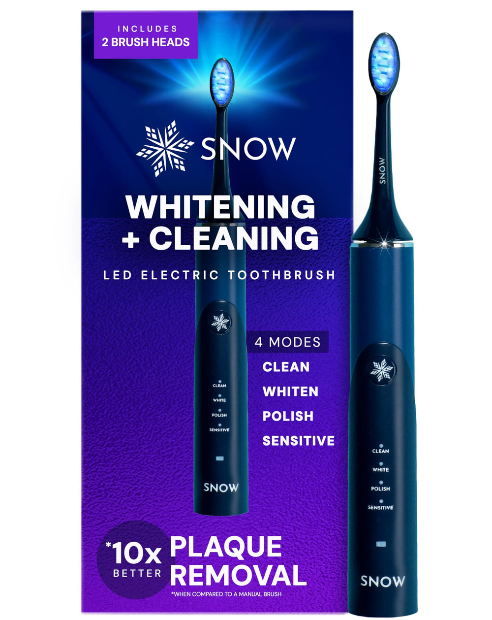SNOW LED Whitening Electric Toothbrush Gen2 Polar Blue – hero image