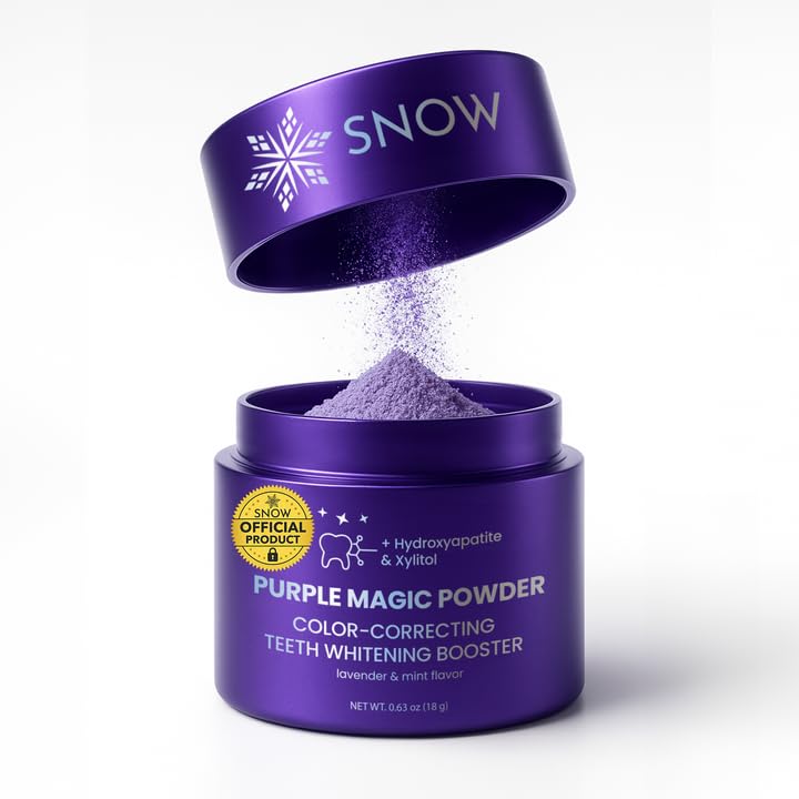 SNOW Purple Magic Powder box and jar on white background