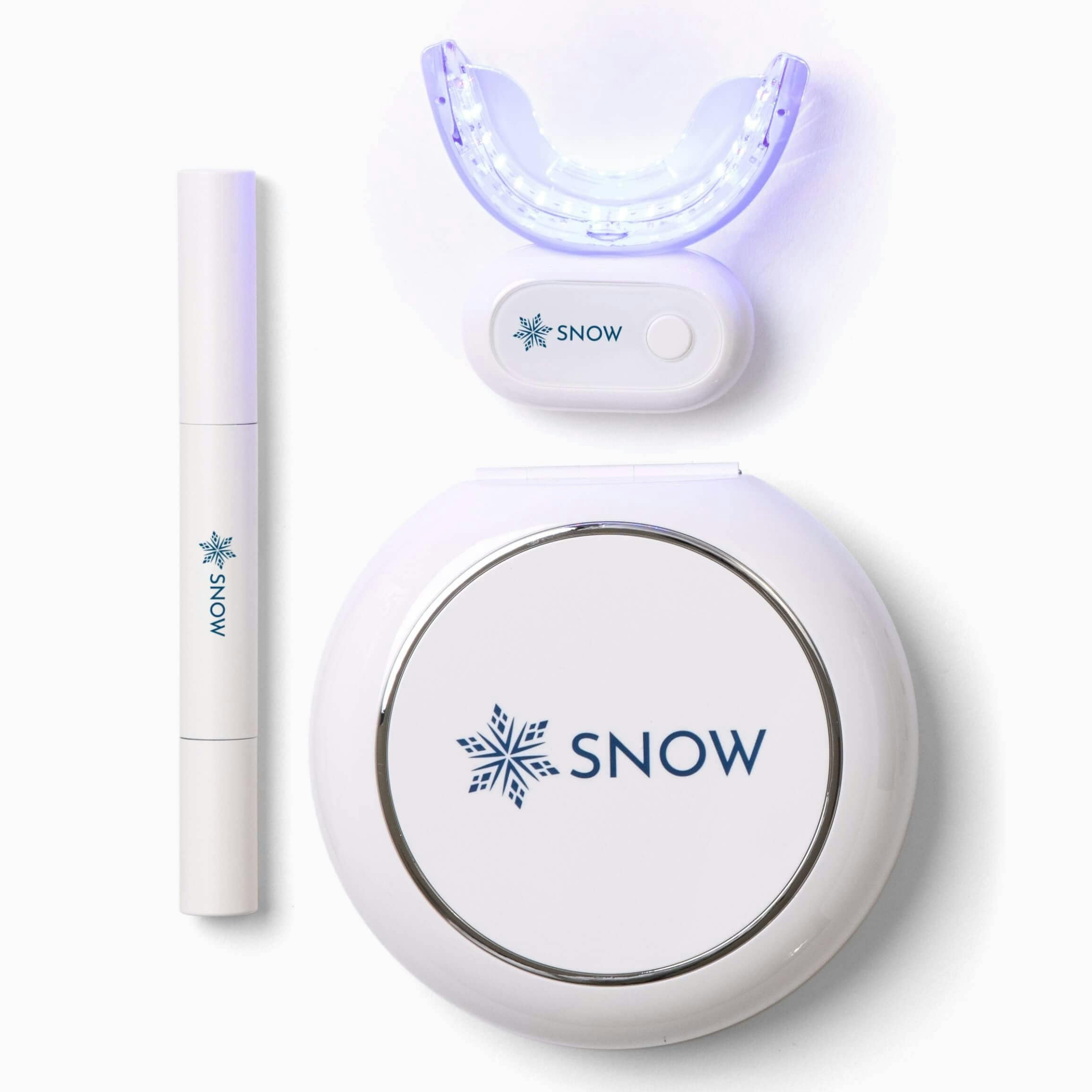 Close-up of wand applicators with Snow kit