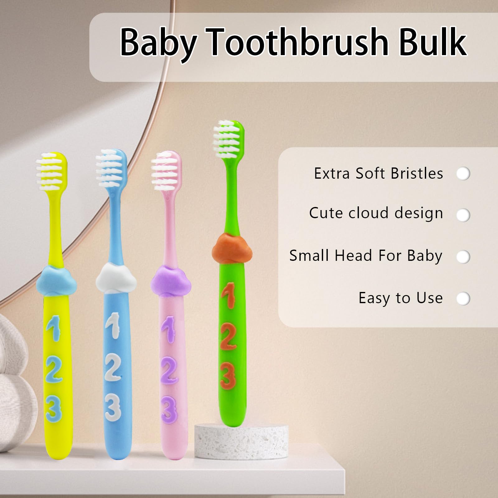 Set of 8 soft-bristle kid toothbrushes