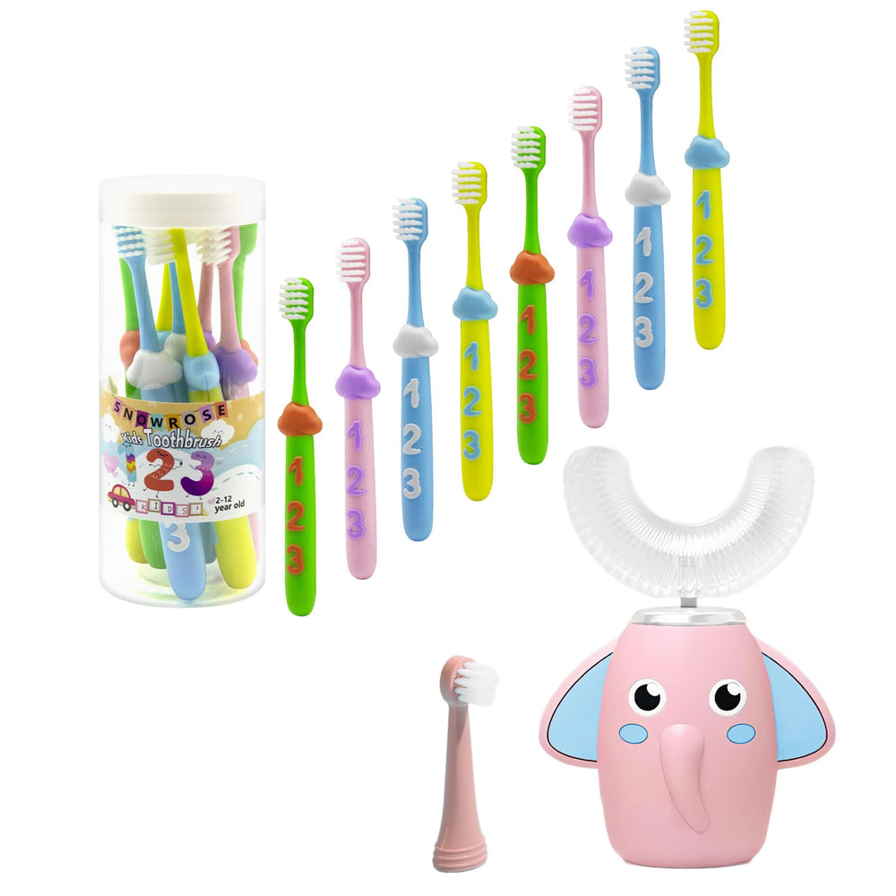Snowrose kids electric toothbrush U-shaped with 360-degree cleaning