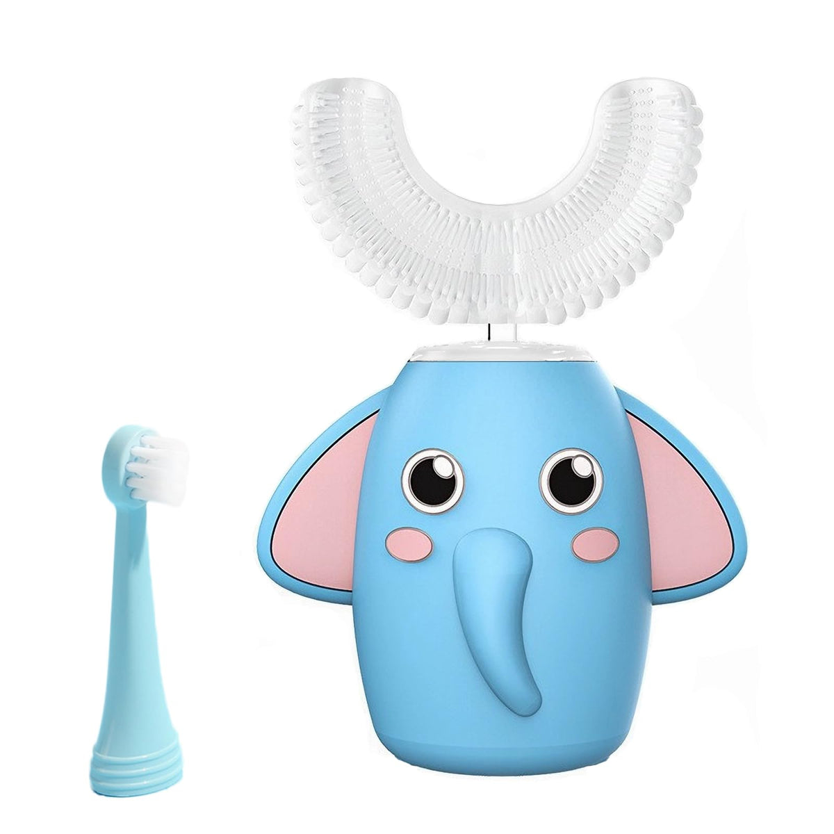 Blue SNOWROSE kids U-shaped electric toothbrush - hero image