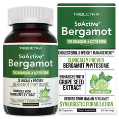 SoActive Bergamot Citrus Bergamot Phytosome (BPF) 60 capsules bottle label