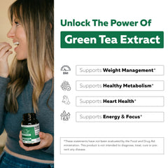 Close-up of green tea catechins and EGCG illustration