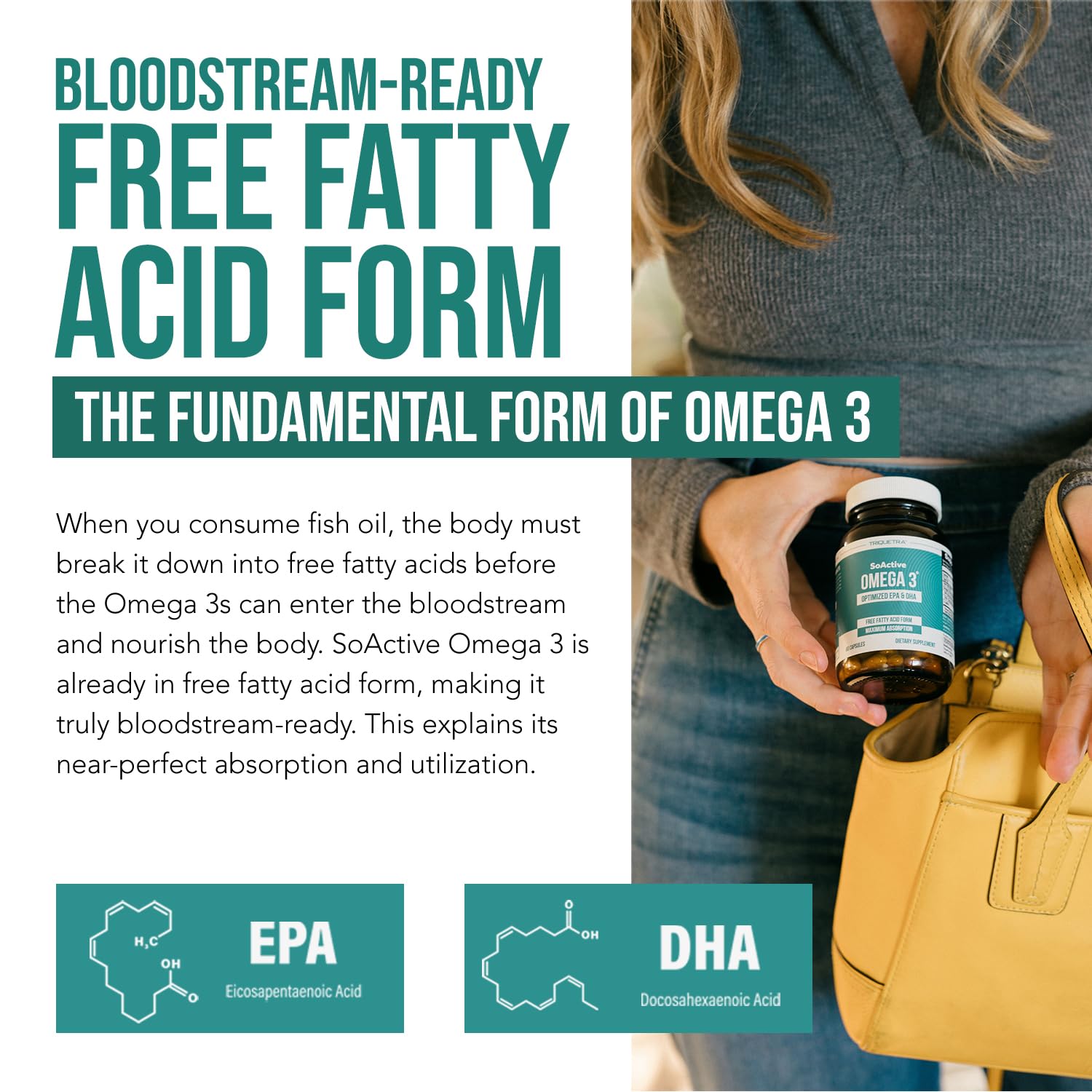 Stability of free fatty acid Omega-3—no rancid oils