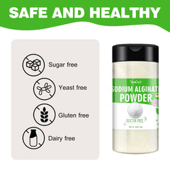 Sodium alginate powder used to make caviar spheres