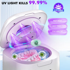 Six UV lights provide 360-degree cleaning for thorough sanitization