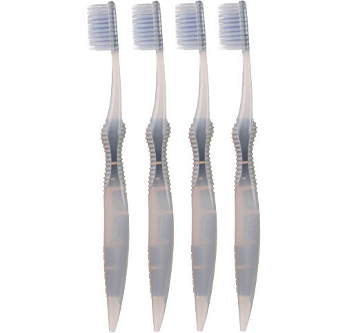 Sofresh flossing toothbrush for adults in grey with dual action bristles and soft grip handle