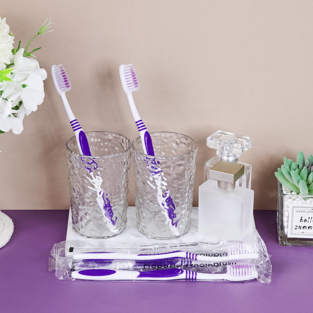 Medium-soft travel toothbrush