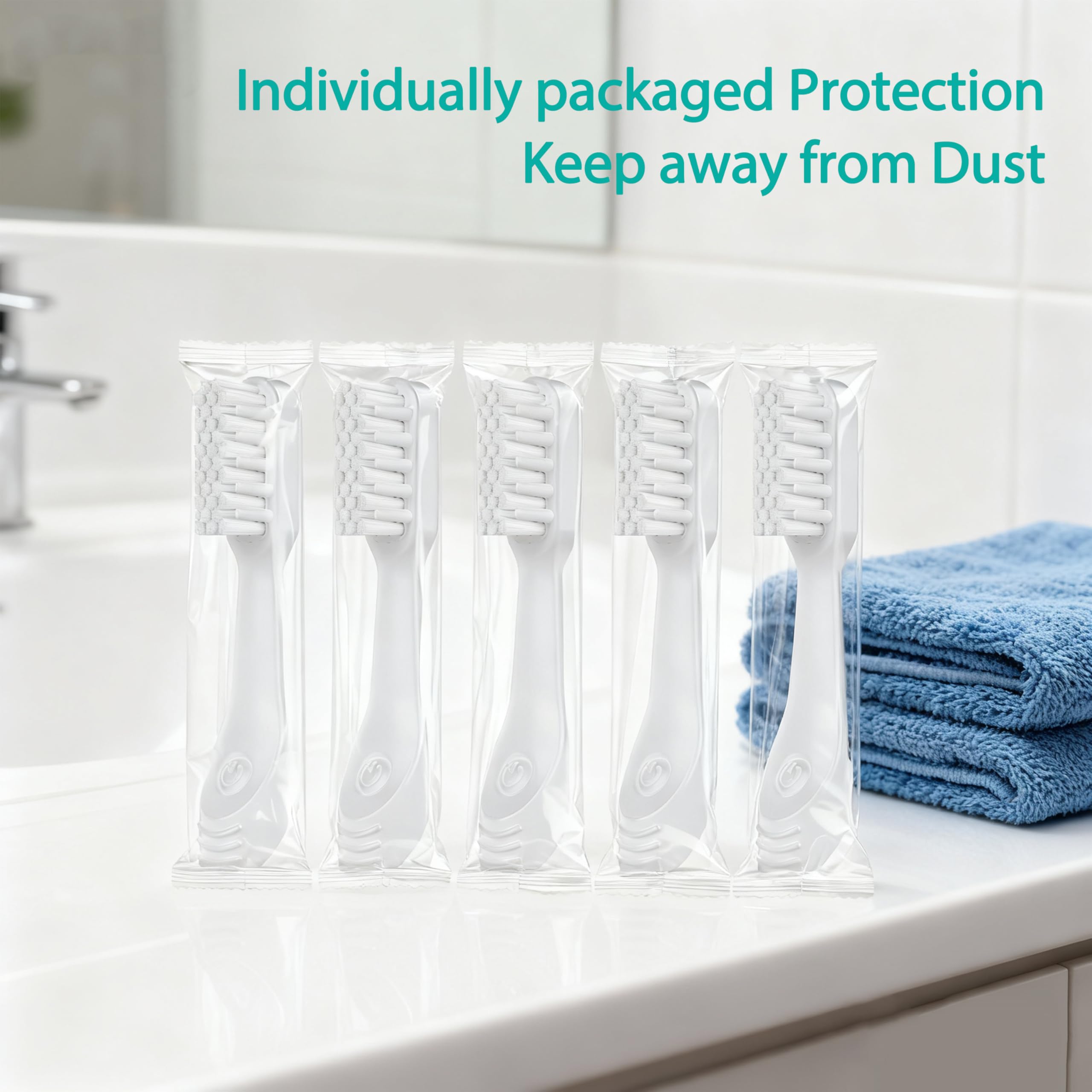 Close-up of soft bristles on a Quip head