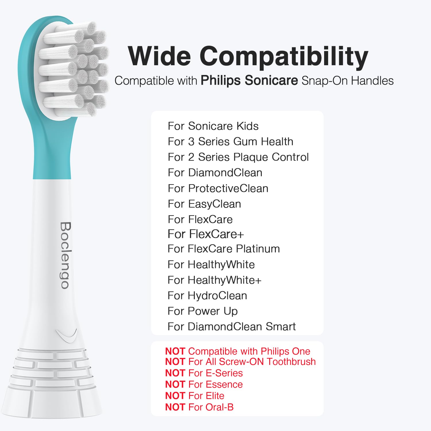 Soft compact kid-friendly brush heads