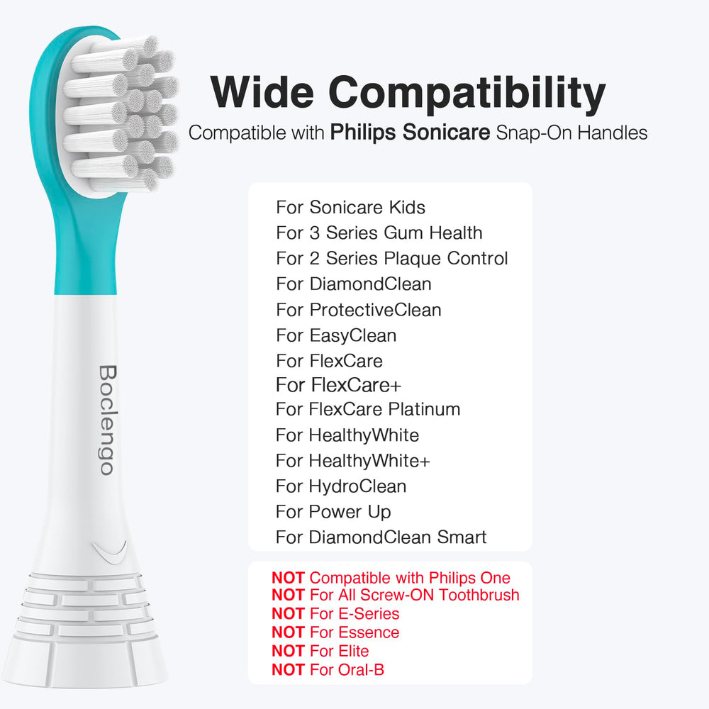 Soft compact kid-friendly brush heads