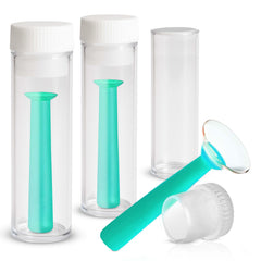 Green silicone suction lens inserter and remover for soft contact lenses