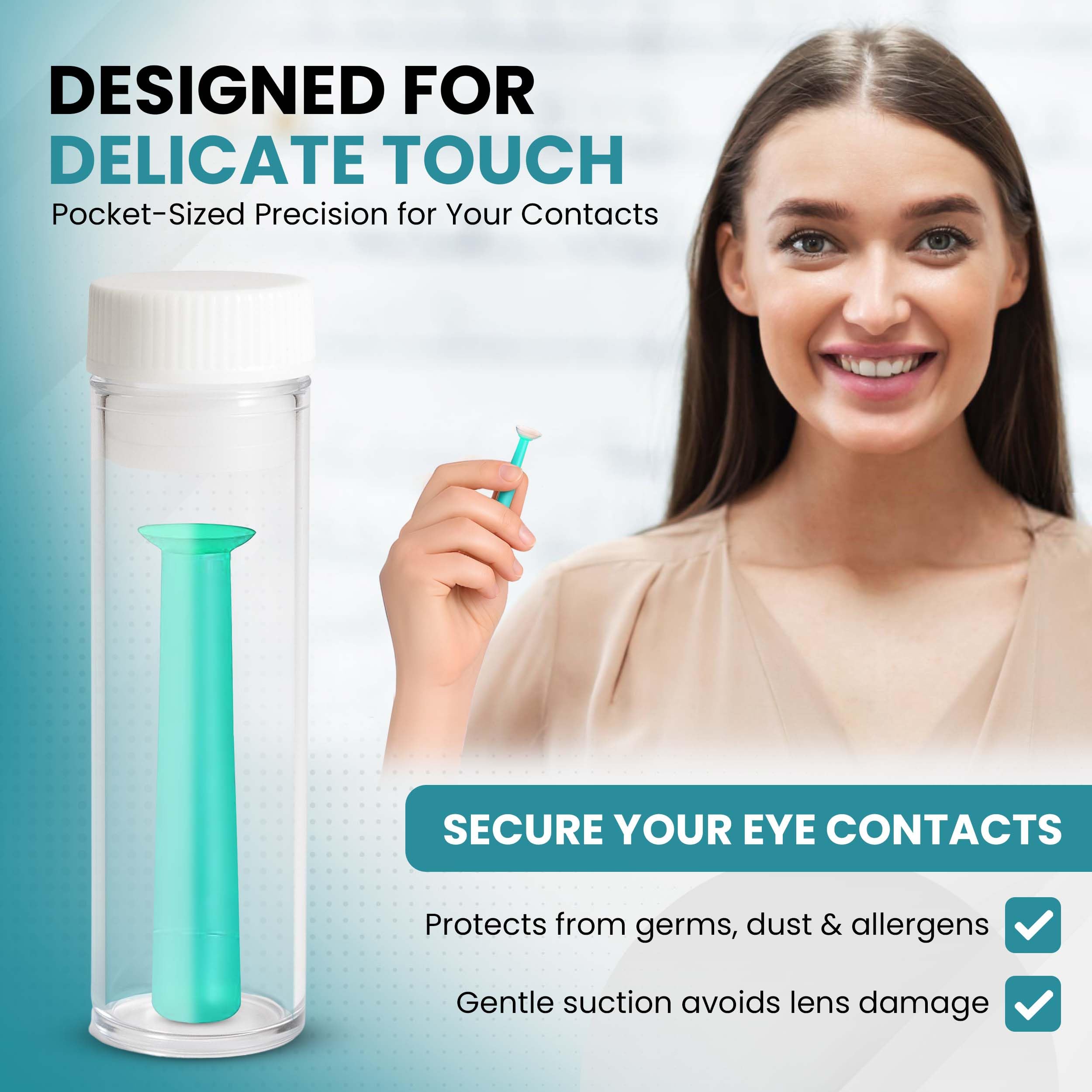 Hand holding the suction remover in use