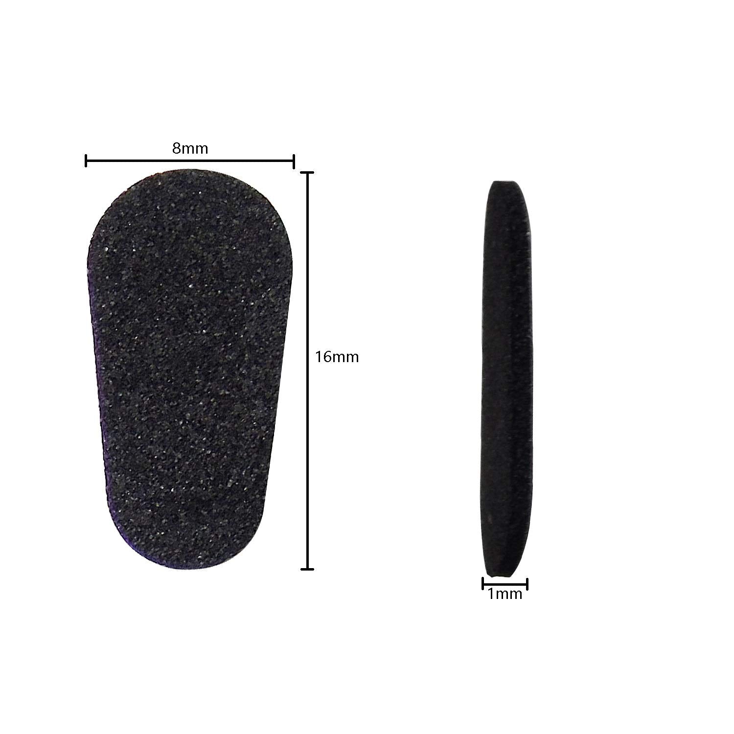Self-adhesive nose pads attached to eyeglasses